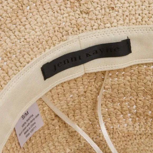 NEW Jenni Kayne $195 Woven Crochet Raffia Sun Hat Natural Size Small/ Medium - Picture 6 of 15